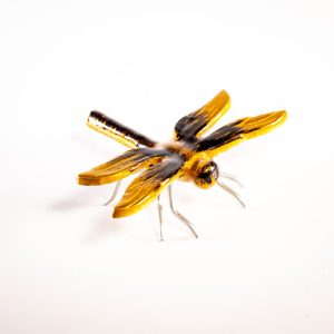 Brushed Gold & Black  Dragonfly Large