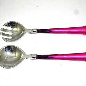 Brushed Pink Salad Servers
