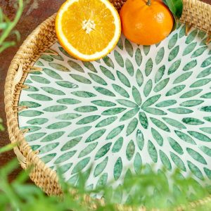 Rattan Trays • Mother of Pearl • Everglade 35cm