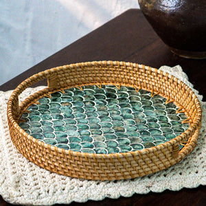 Rattan Trays • Mother of Pearl • Cascade 35cm - Image 3