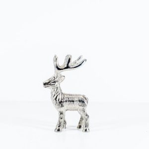 Silver Highland Stag Medium 14 cm