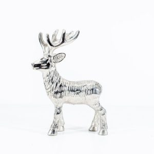Silver Highland Stag Medium 19 cm