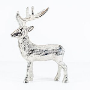 Silver Highland Stag Medium 21Cm
