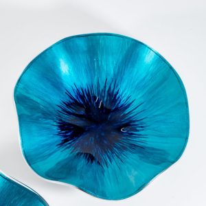 Brushed Aqua Poppy Bowl Small