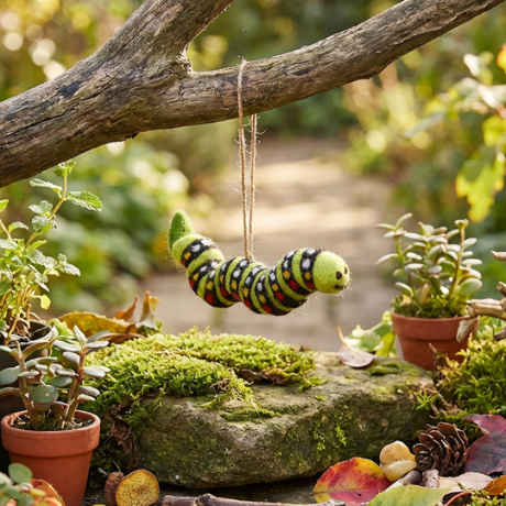 Handmade Felt Carl the Caterpillar Hanging Decoration - Image 2